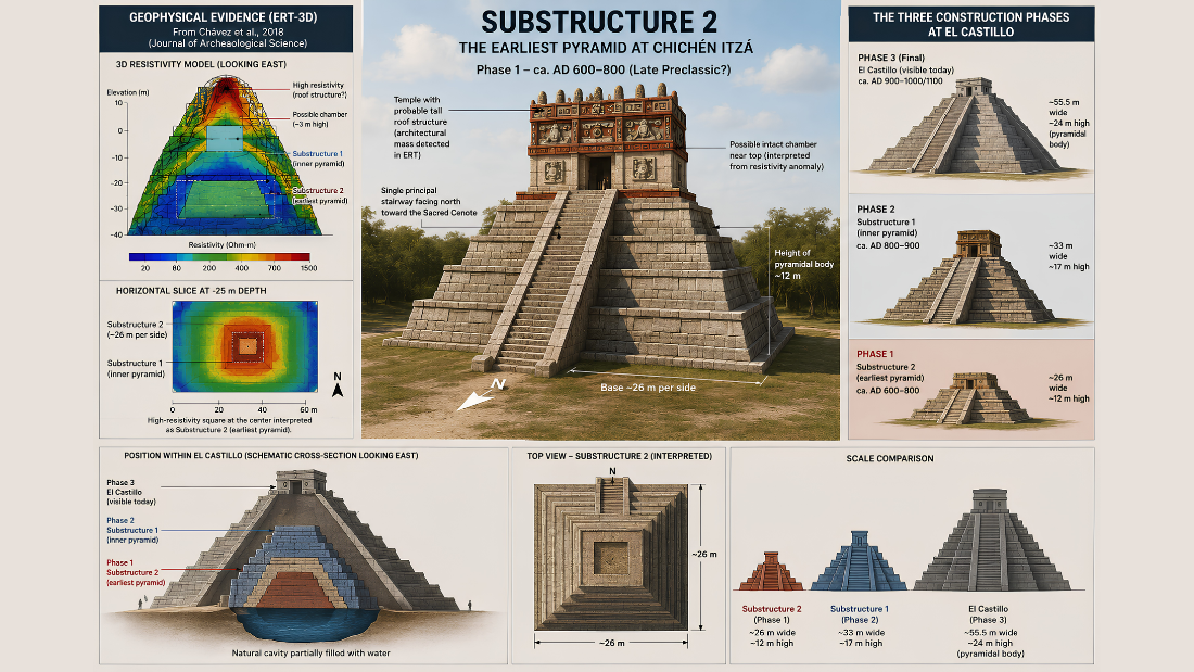 El Castillo interior structures